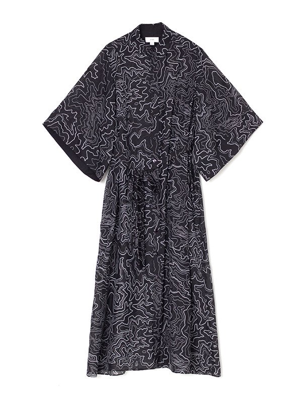 CONTOUR LINE BELL-SLEEVE DRESS-コンツアーラインベルスリーブドレス-HYKE（ハイク）通販| st company