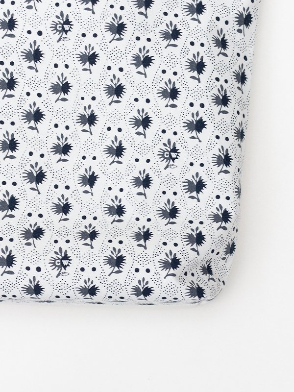 Old owlish floral patterned cloth and light leather