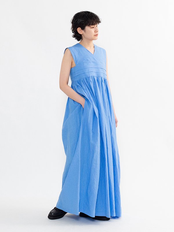 LINEN MAXI DRESS-リネンマキシドレス-HYKE（ハイク）通販| st company