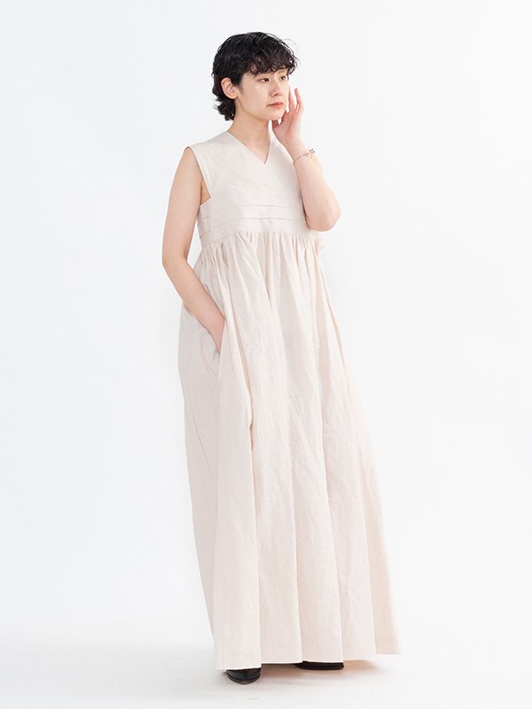 LINEN MAXI DRESS-リネンマキシドレス-HYKE（ハイク）通販| st company