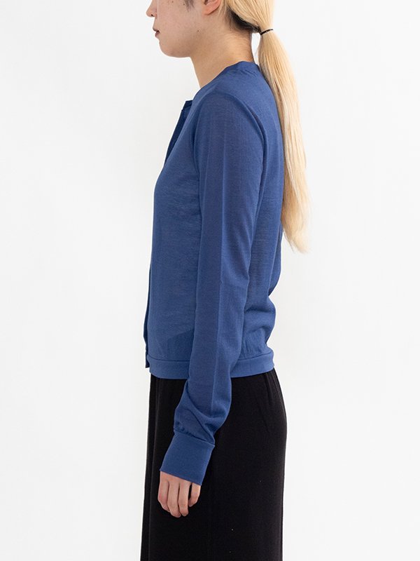 Sheer crew neck cardigan-シアークルーネックカーディガン-Ernie Palo