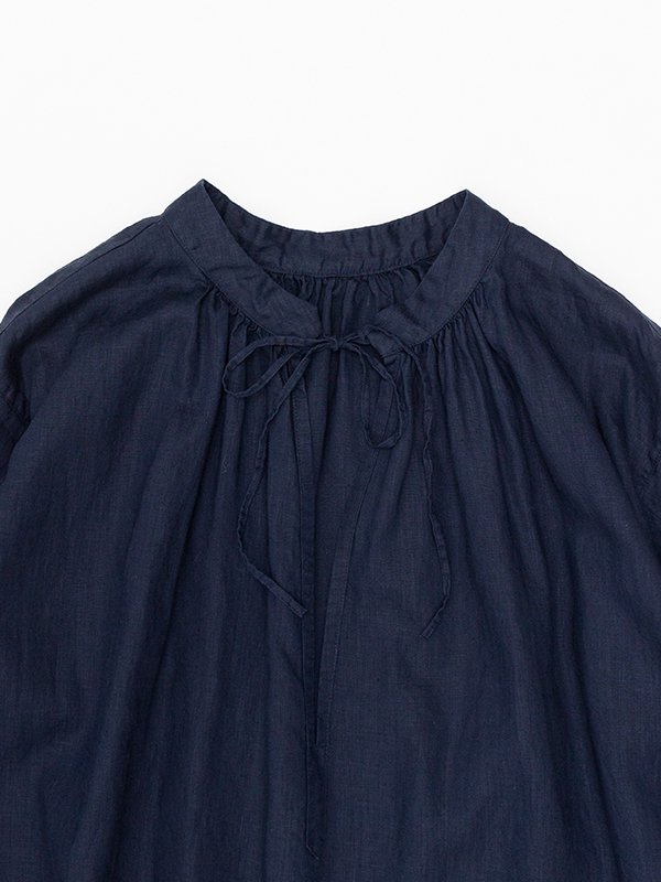 Linen Cupro Smock Dress-リネンキュプラスモックドレス