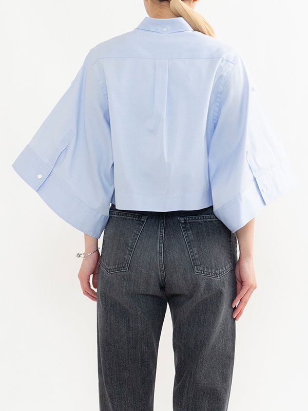 BUTTON DOWN BELL-SLEEVE SHIRT-ボタンダウンベルスリーブシャツ-HYKE（ハイク）通販| st company