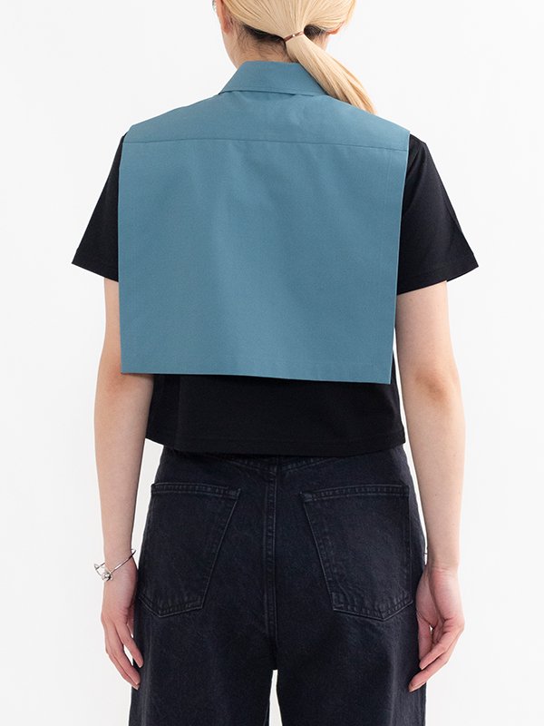T/C REGULAR COLLAR CROPPED TOP-レギュラーカラークロップ