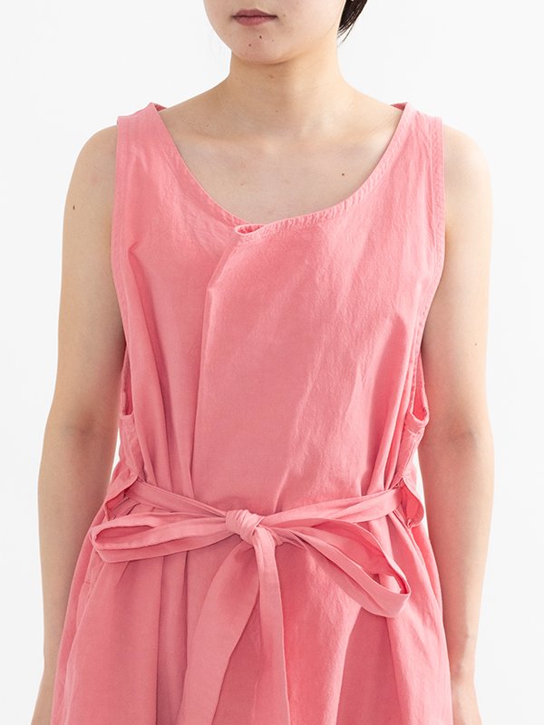 Cotton linen weather cloth big tank top day dress-コットン Cotton linen weather cloth big tank top day dress-コットン