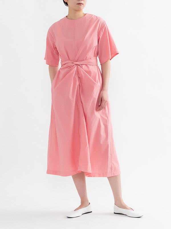 Cotton silk broadcloth wrapped dress-コットンシルクブロードクロスラップドレス-COSMIC WONDER（ コズミックワンダー）通販| st company