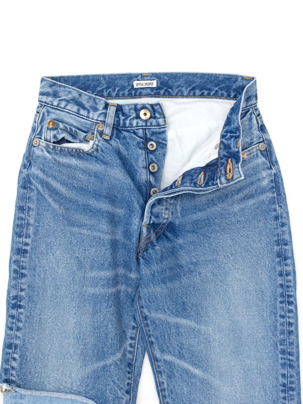 Straight layered denim-ストレートレイヤードデニム-INSCRIRE