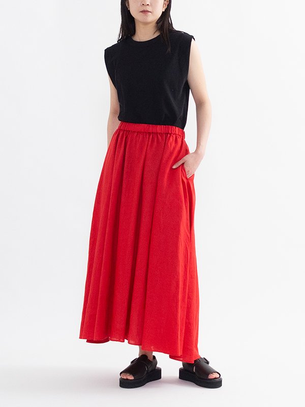 Gatherd skirt-ギャザースカート-ATON（エイトン）通販| st company