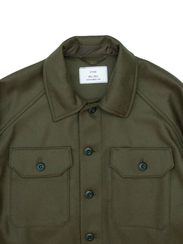 WOOL SHIRT JACKET-ウールシャツジャケット-HYKE（ハイク）通販| st company