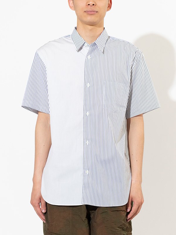 cotton striped short sleeve shirt-コットンストライプショートスリーブシャツ-COMME des GARCONS  HOMME(コムデギャルソンオム)通販| st company