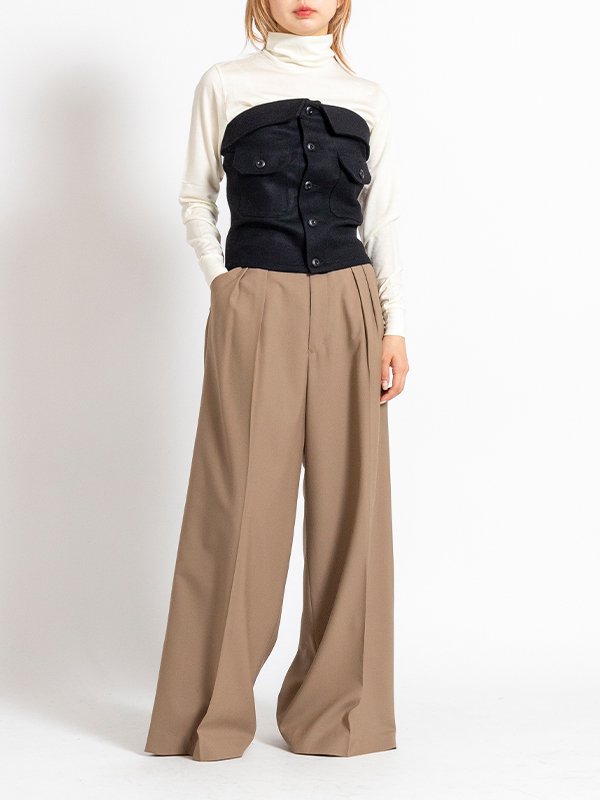 WOOL STRAPLESS TOP-ウールストラップレストップ-HYKE（ハイク