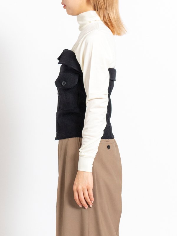 WOOL STRAPLESS TOP-ウールストラップレストップ-HYKE（ハイク