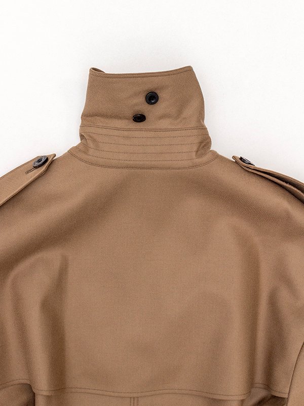 FLANNEL SHORT TRENCH COAT-フランネルショートトレンチコート