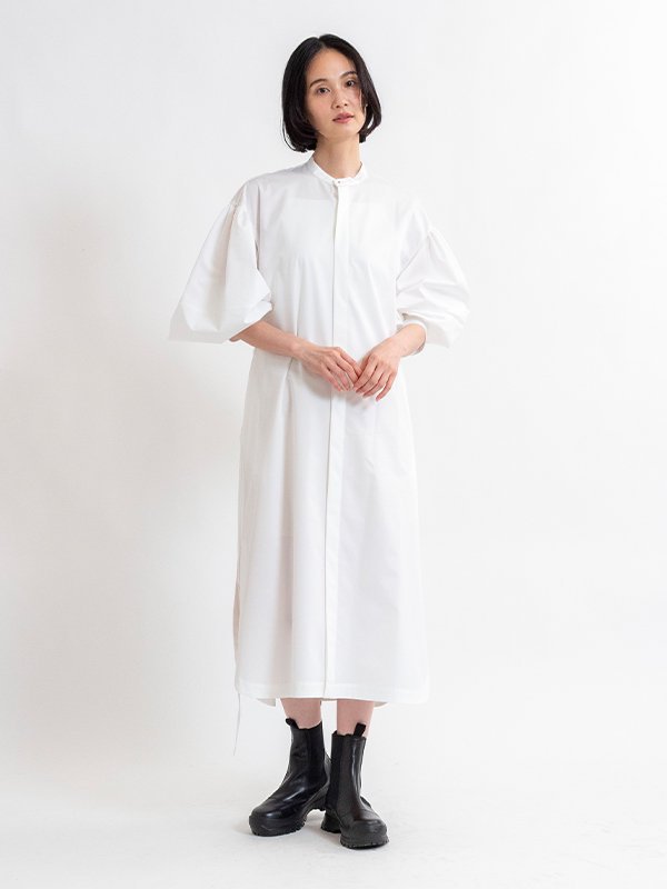 T/C BALLOON SLEEVE DRESS-T/Cバルーンスリーブドレス-HYKE（ハイク）通販| st company