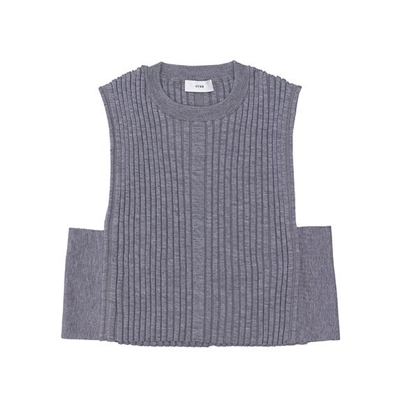 WIDE RIBBED CROPPED VEST-ワイドリブクロップドベスト-HYKE（ハイク）通販| st company