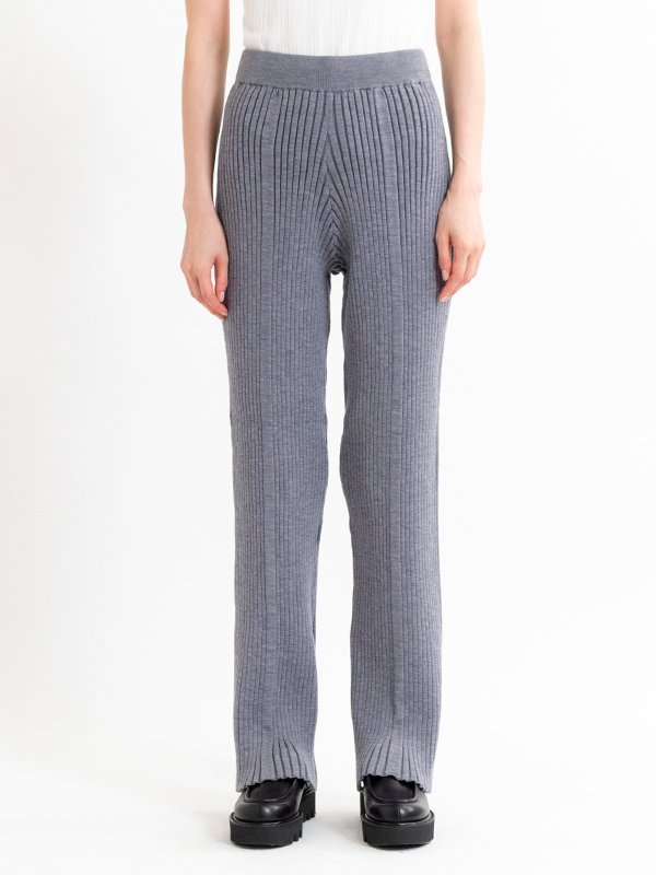 WIDE RIBBED SWEATER PANTS-ワイドリブスウェットパンツ-HYKE（ハイク）通販| st company