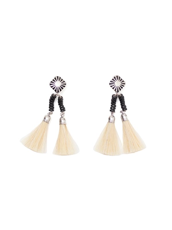 Double fringe earring-ダブルフリンジイヤリング-TOGA TOO