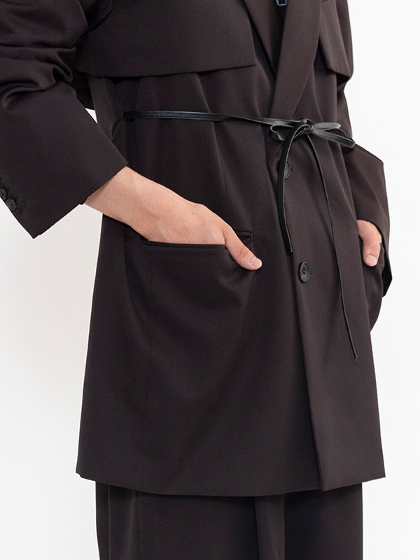 OVERSIZED LAPELED COMBINATION JACKET-オーバーサイズラペル OVERSIZED LAPELED COMBINATION JACKET-オーバーサイズラペル