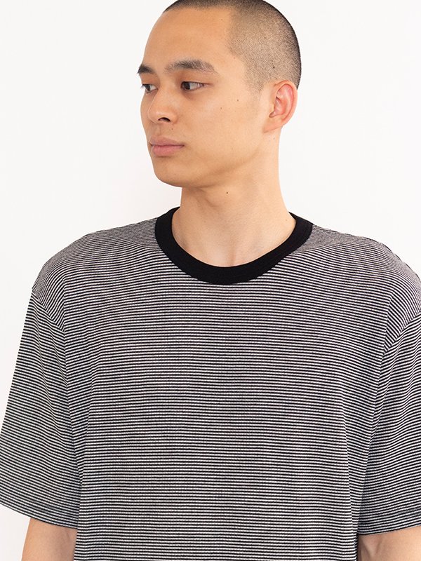 STRIPED WOOL OVERSIZED SS TEE-ストライプウールオーバーサイズショートスリーブTシャツ-ssstein（シュタイン）通販|  stcompany