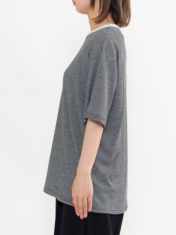 STRIPED WOOL OVERSIZED SS TEE-ストライプウールオーバーサイズショートスリーブTシャツ-ssstein（シュタイン）通販|  stcompany