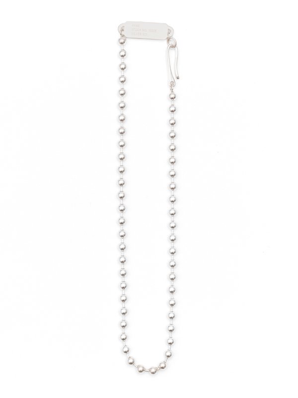 BALL CHAIN NECKLACE MEDIUM(SILVER)-ボールチェーンネックレス-HYKE（ハイク）通販| st company