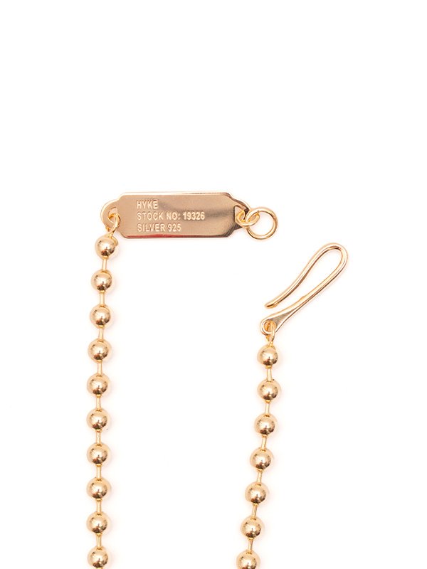 BALL CHAIN NECKLACE MEDIUM(SILVER)-ボールチェーンネックレス-HYKE（ハイク）通販| st company