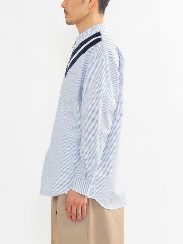 Cotton striped shirt blouson-コットンストライプシャツブルゾン-COMME des GARCONS HOMME (コムデギャルソンオム)通販| st company