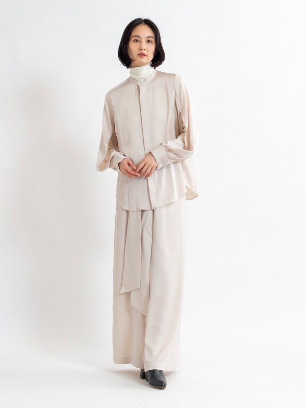 HAMMER SATIN BLOUSE-ハマーサテンブラウス-HYKE（ハイク）通販