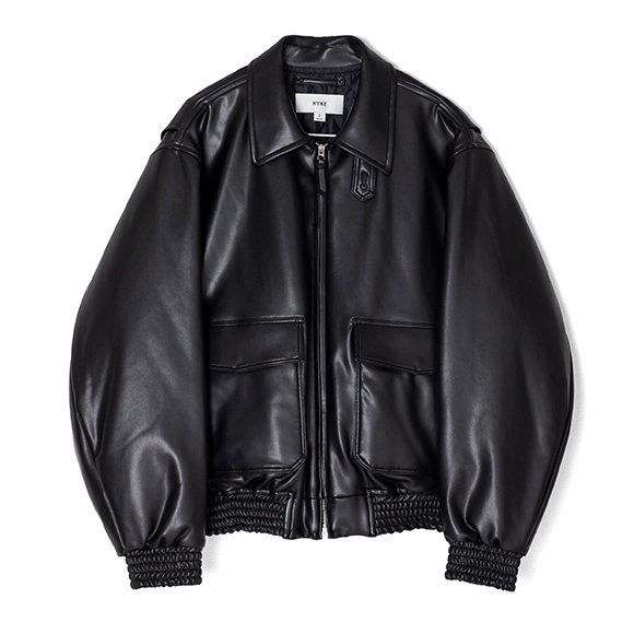 FAUX-LEATHER JACKET-ファウレザージャケット-HYKE（ハイク）通販| st