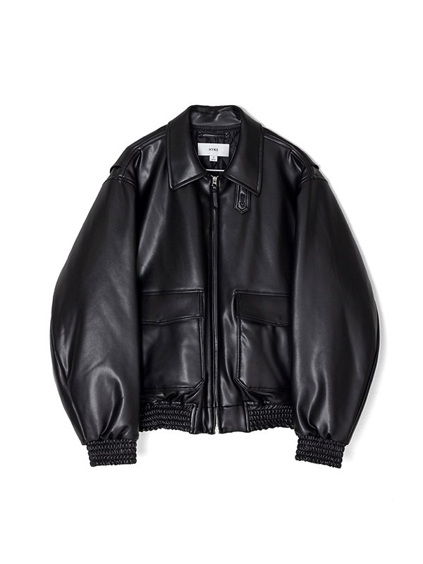 FAUX-LEATHER JACKET-ファウレザージャケット-HYKE（ハイク）通販| st company