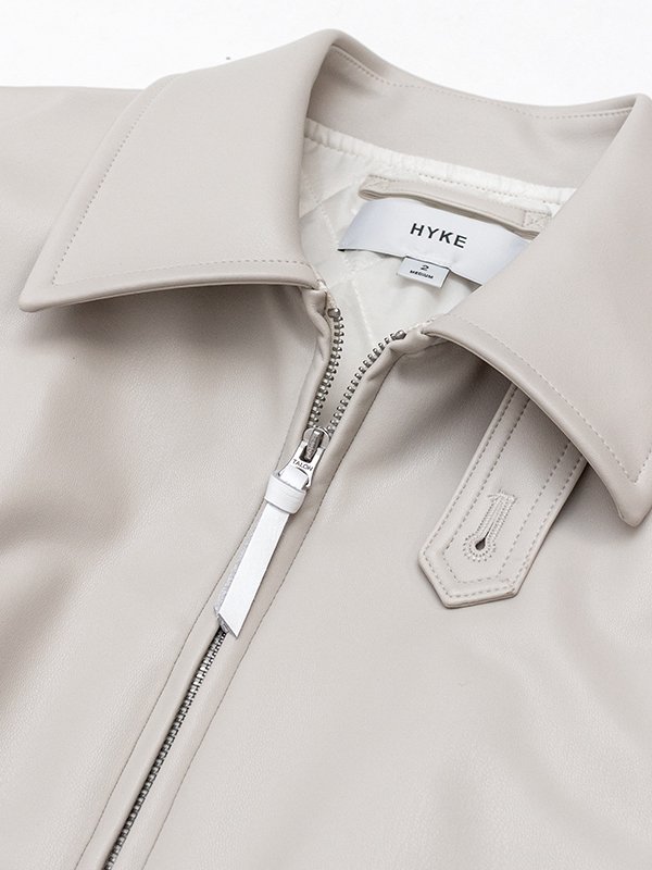 FAUX-LEATHER JACKET-ファウレザージャケット-HYKE(ハイク FAUX-LEATHER JACKET-ファウレザージャケット-HYKE(ハイク