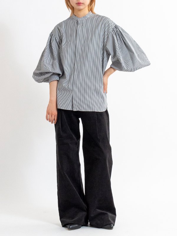 STRIPE BALLOON SLEEVE BLOUSE-ストライプバルーンスリーブブラウス-HYKE（ハイク）通販| st company