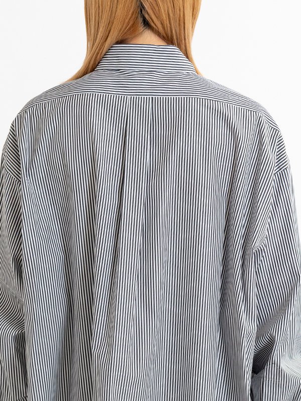 STRIPE BIG SHIRT-ストライプビッグシャツ-HYKE（ハイク）通販| st company