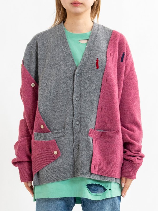 UNDRESSED LAYERED KNIT CARDIGAN-アンドレスドレイヤードニットカーディガン-doublet（ダブレット）通販| st  company