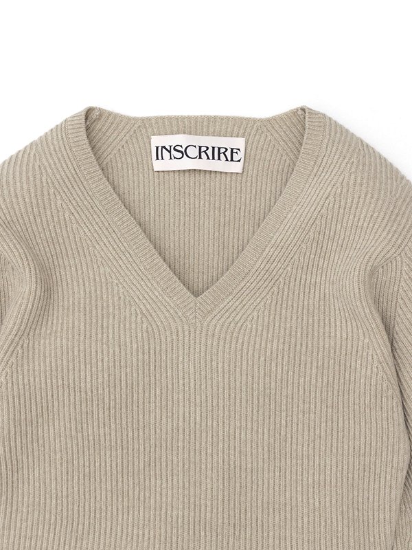 Balloon v/n rib sweater-バルーンリブセーター-INSCRIRE