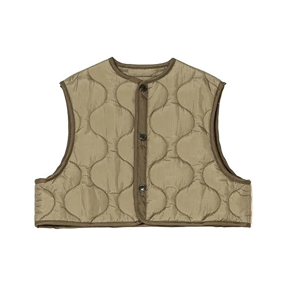 QUILTED CROPPED VEST-キルトクロップドベスト-HYKE（ハイク）通販| st company