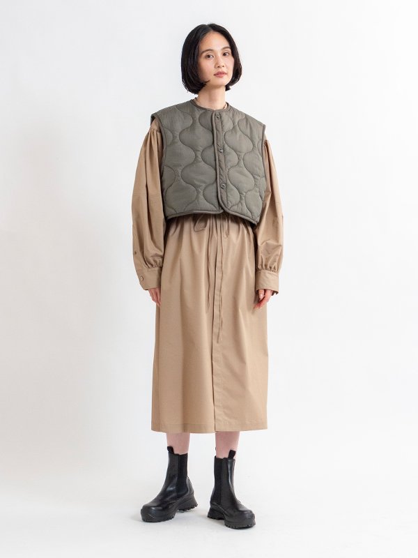 QUILTED CROPPED VEST-キルトクロップドベスト-HYKE（ハイク）通販| st company