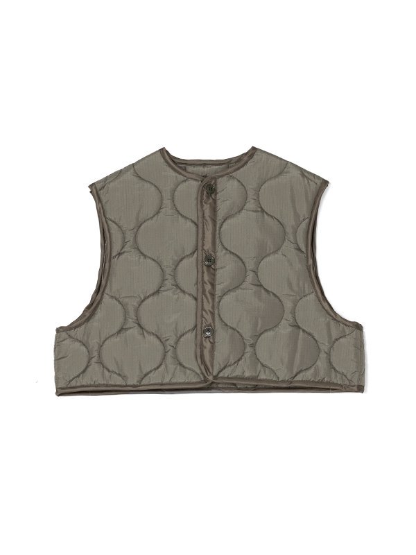 QUILTED CROPPED VEST-キルトクロップドベスト-HYKE（ハイク）通販| st company