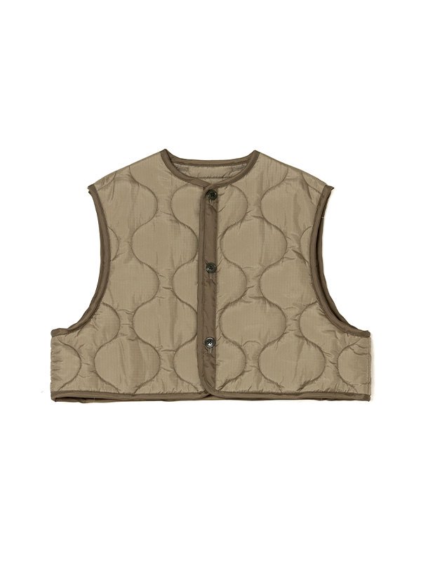 QUILTED CROPPED VEST-キルトクロップドベスト-HYKE（ハイク）通販| st company