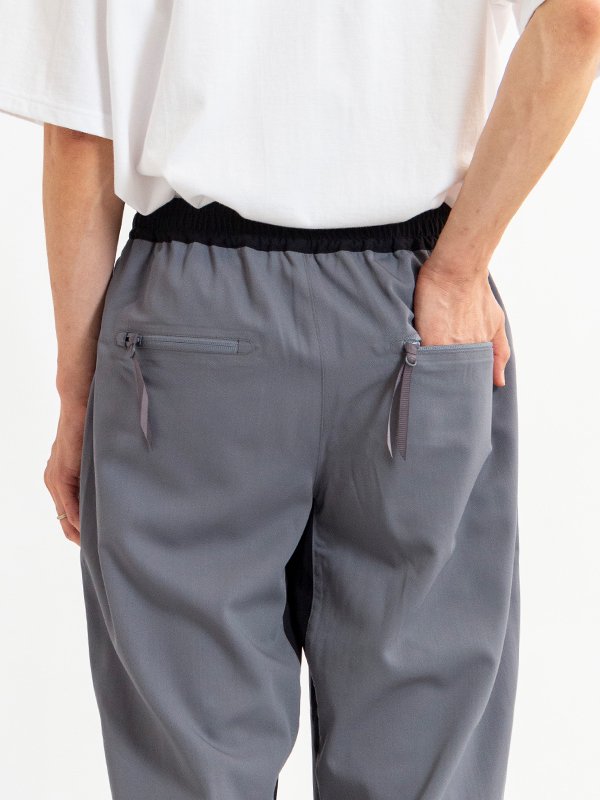 Wool Nylon Gabardine Track Pants-ウールナイロンギャバジン