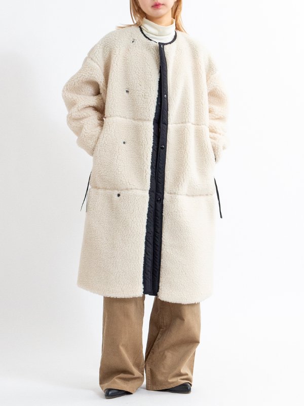 FAUX SHEARING COAT-ファーシャーリングコート-HYKE（ハイク）通販| st company