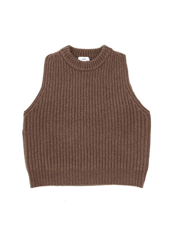 WOOL RIBBED SWEATER VEST ウールリブセーターベスト-HYKE（ハイク）通販| st company