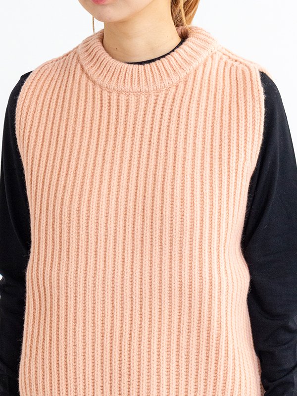 WOOL RIBBED SWEATER VEST ウールリブセーターベスト-HYKE（ハイク）通販| st company