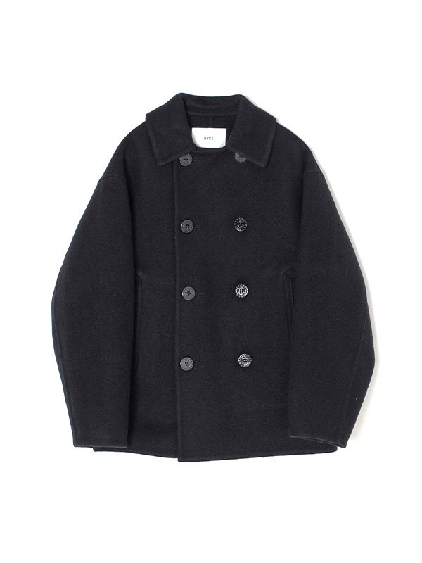 DOUBLE FACE PEA COAT-ダブルフェイスピーコート-HYKE（ハイク）通販| st company