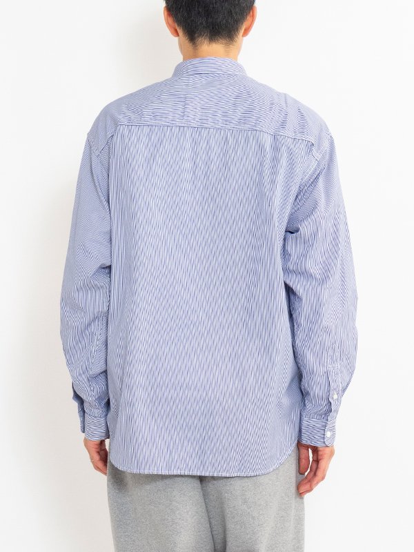 Cotton stripe x cotton check shirt-コットンストライプチェックシャツ-COMME des GARCONS HOMME( コムデギャルソンオム)通販| st company