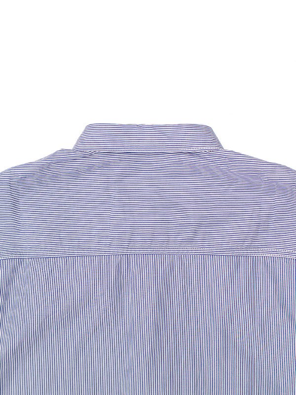 Cotton stripe x cotton check shirt-コットンストライプチェックシャツ-COMME des GARCONS HOMME( コムデギャルソンオム)通販| st company