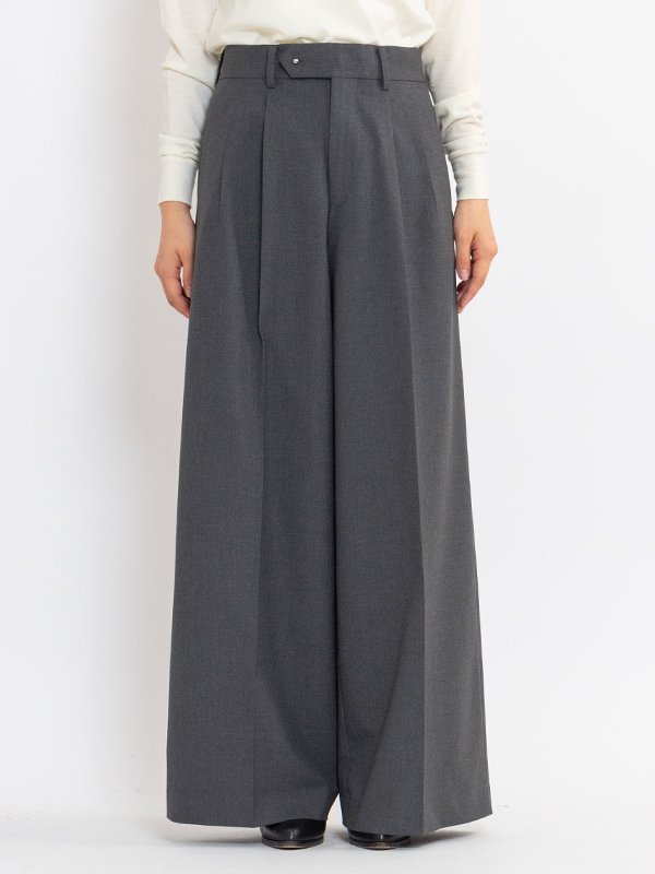 P/R STRETCH WIDE LEG PANTS P/R-ストレッチワイドレッグパンツ-HYKE（ハイク）通販| st company