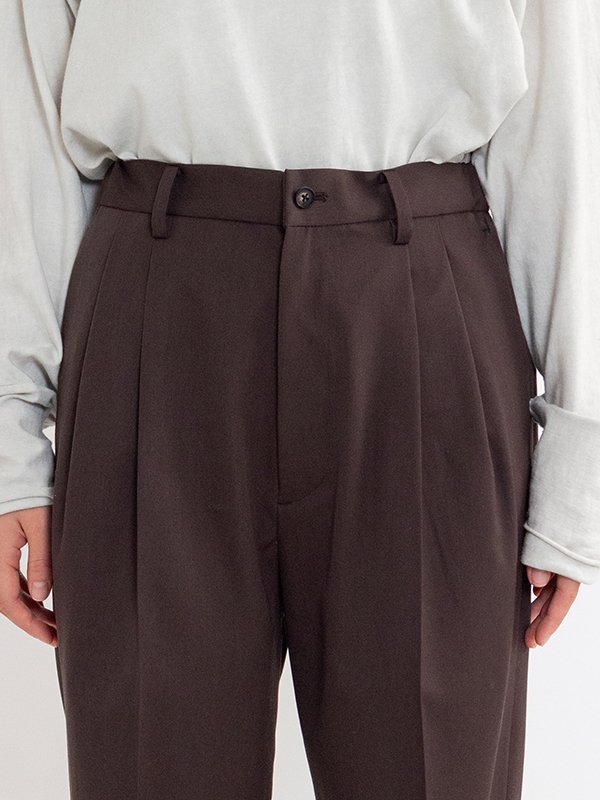 TWO TUCK EASY TROUSERS-ツータックイージートラウザー-ssstein