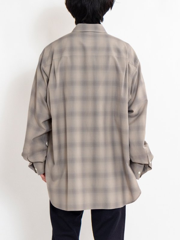 C/R CHECK OVERSIZED DOWN PAT SHIRT-チェックオーバーサイズ
