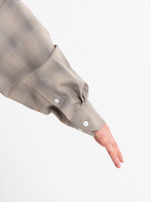 C/R CHECK OVERSIZED DOWN PAT SHIRT-チェックオーバーサイズ